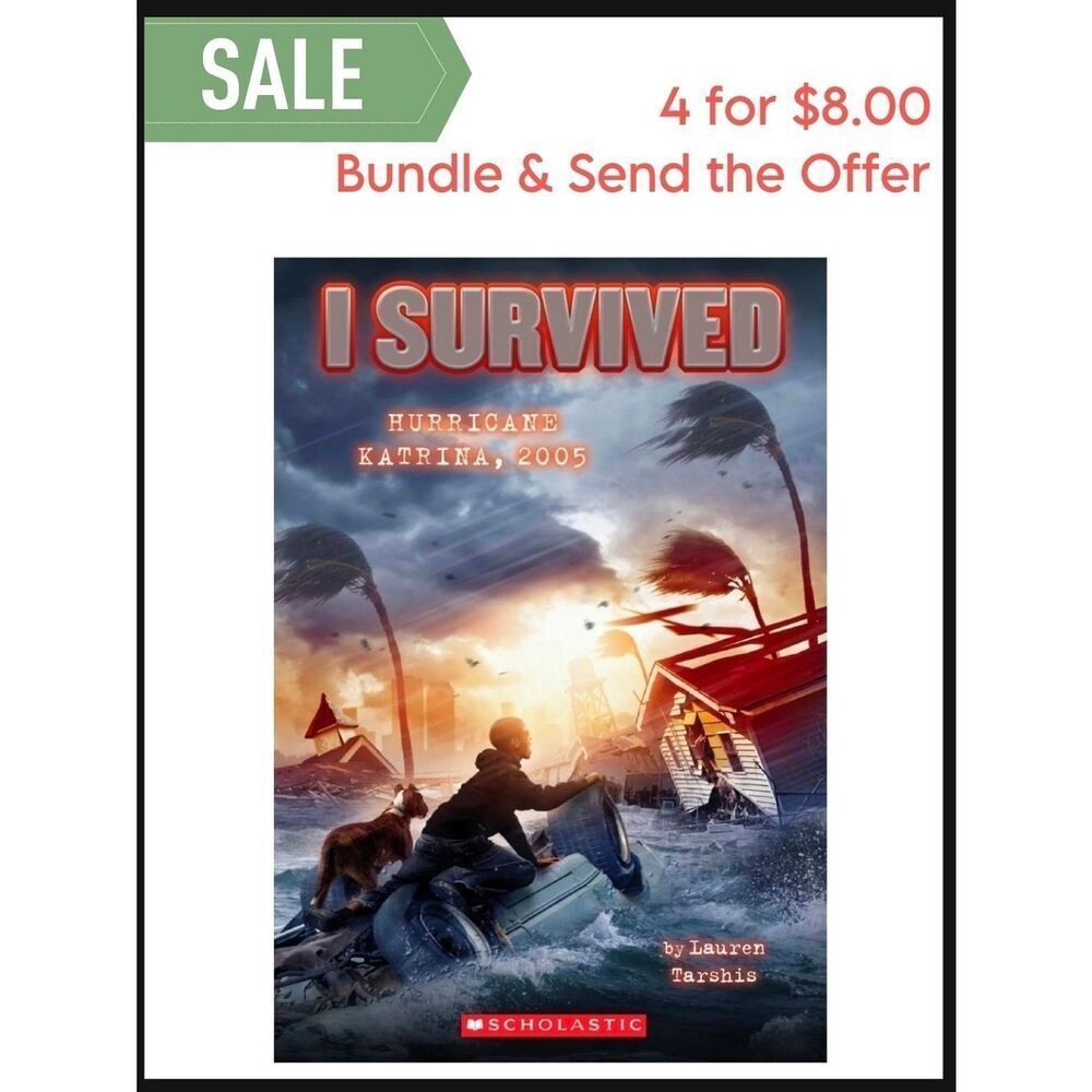 Scholastic I Survived Hurricane Katrina, 2005 — Orange and Silver Cover Art